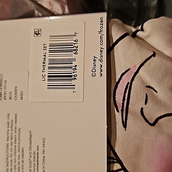 Climate Right Disney's Frozen Girls Warm Underwear Set-New - Picture 6 of 6